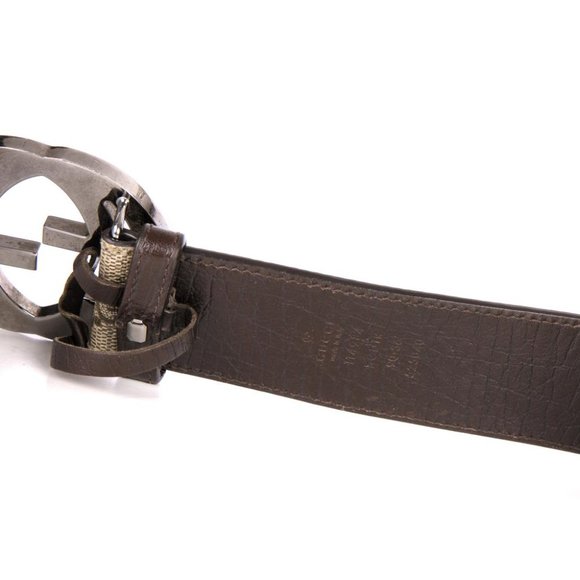 Gucci GG Supreme Beige Belt With Silver GG Buckle main image 4